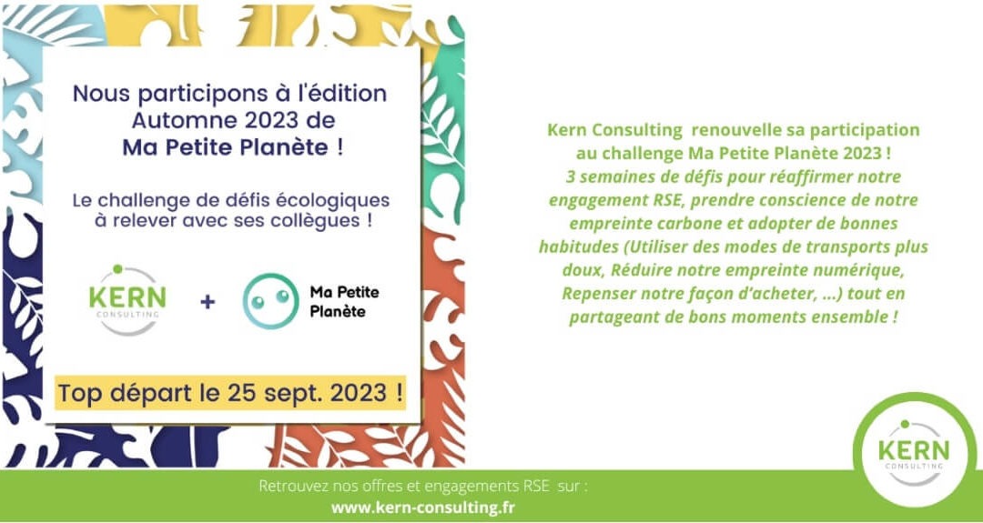 Kern renouvelle sa participation au challenge Ma Petite Planète 2023 !