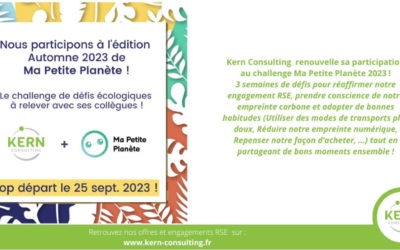 Kern renouvelle sa participation au challenge Ma Petite Planète 2023 !